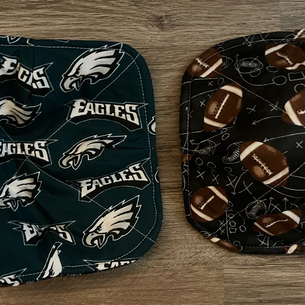 Philadelphia Eagles Themed Quilted Bowl Cozy Set of 2